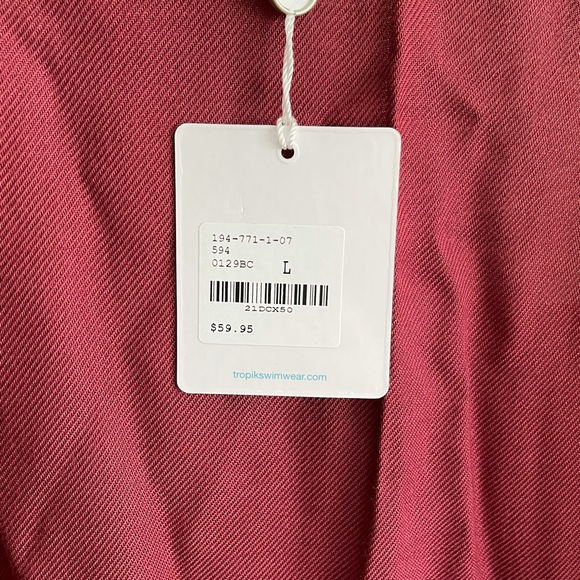 Burgundy Twist Back Short Dress - Picture 1 of 4